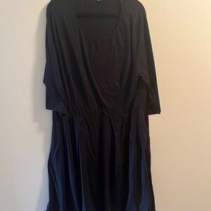 Black Midi Dress with 3/4 Sleeves
